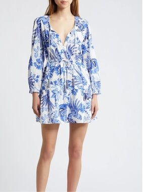 Farm Rio Flowerful Birds Mini Dress